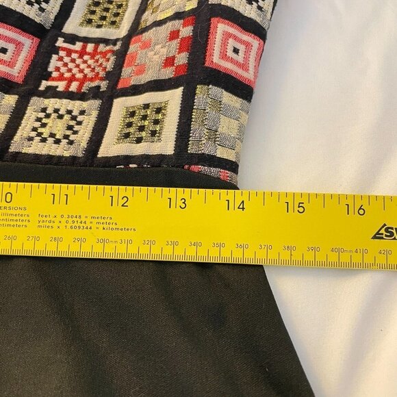 Vintage Nancy's‎ Women's Black Patchwork Long Sleeve Floor Length Dress Size S - Picture 8 of 8